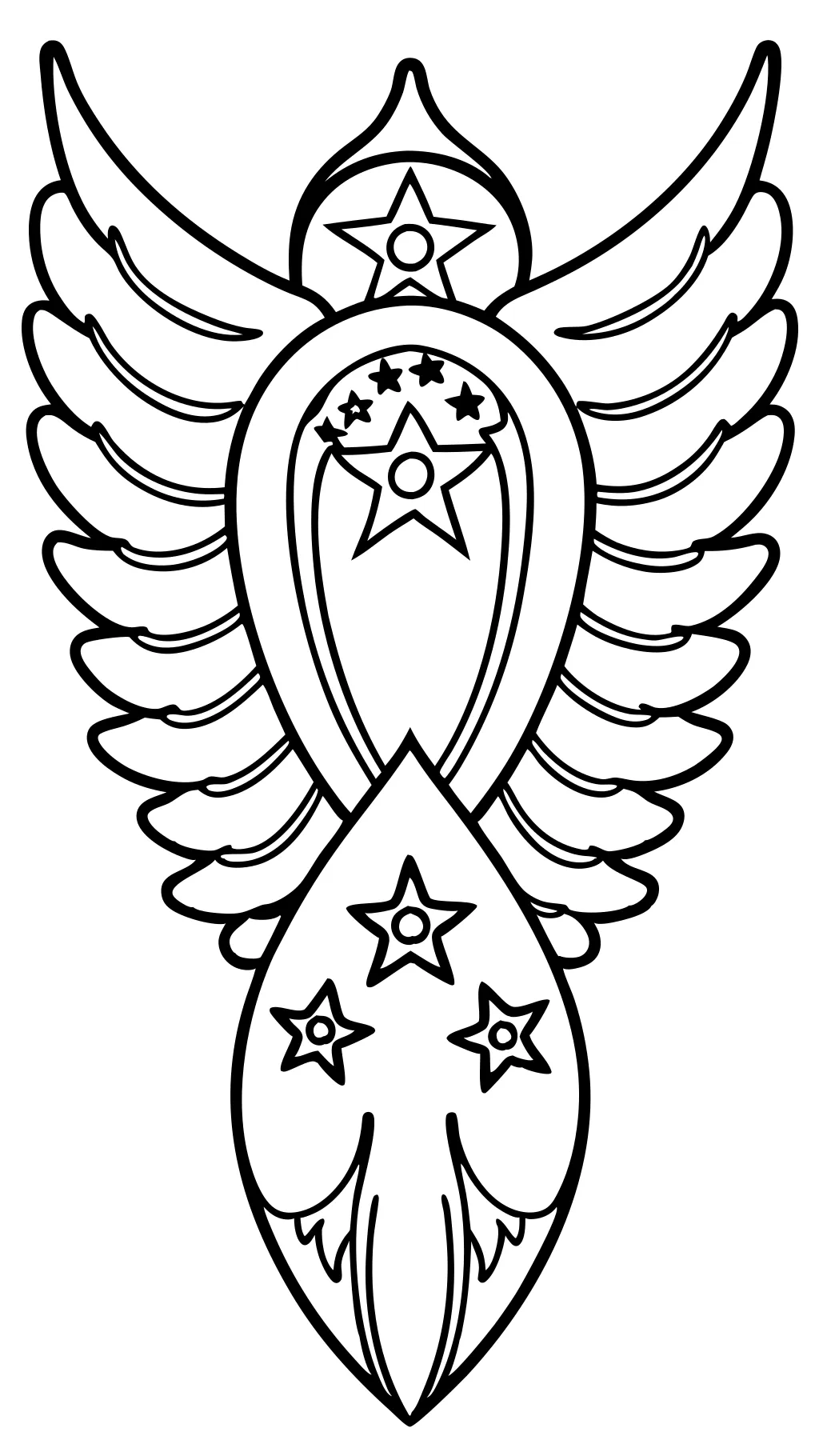 angel wings coloring pages